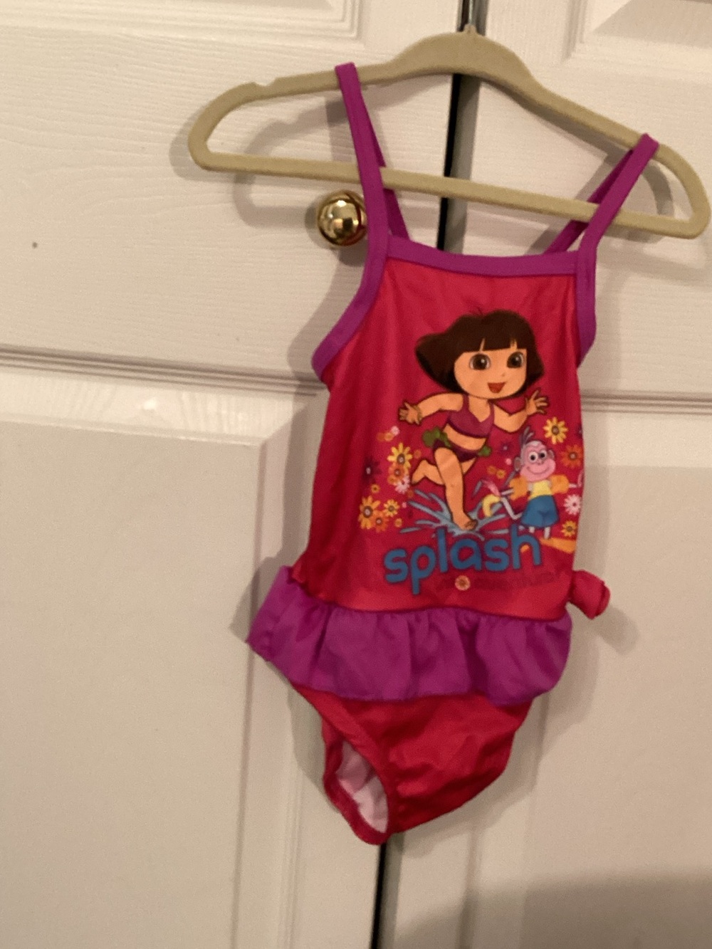 Pink & Purple Dora & Boots The Explorer One-Piece Swimsuit - 'Splash' 2T